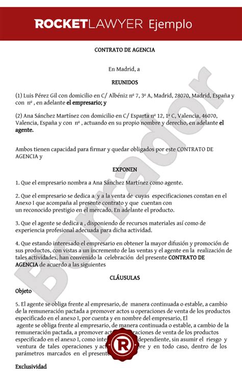 Modelo De Contrato De Agencia Crea Tu Contrato De Agencia Online