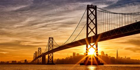 Treasure Island San Francisco Bay Bridge Photography Cityscape Sunset