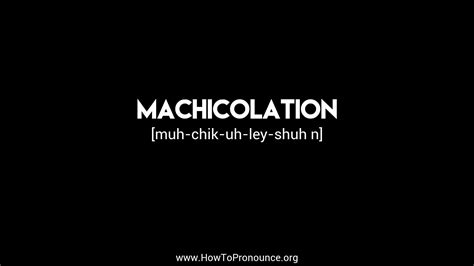 How To Pronounce Machicolation On Vimeo