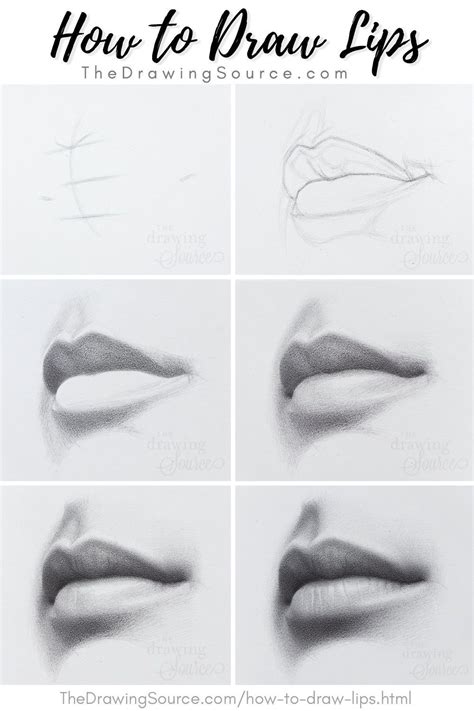 How To Draw Lips Step By Step Lips Drawing Lip Tutorial Drawing