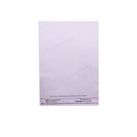 Supply A4 Size Security Cotton Paper With Watermark Wholesale Factory