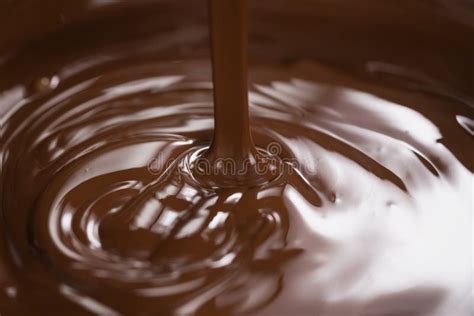Melting Dark Chocolate In Steel Bowl Stock Image Image Of Chopped