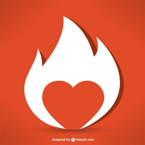 Download free heart vectors and other types of heart graphics and clipart at freevector.com! Flame heart | Free Vector