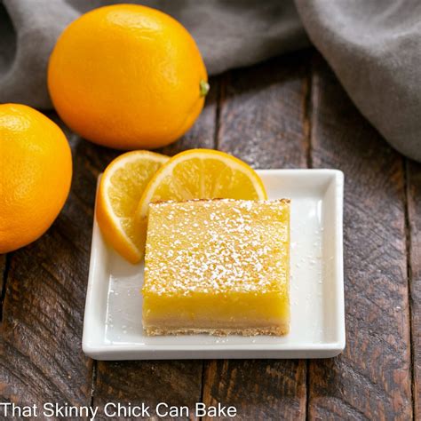 Meyer Lemon Bars With Sweet Floral Notes That Skinny Chick Can Bake