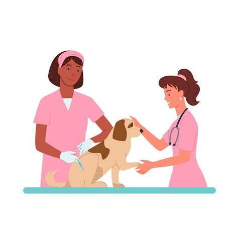 Premium Vector Patient Dog Appointments At Veterinary Clinic Vector