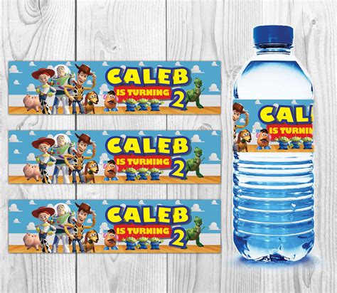 Printed Toy Story Birthday Water Bottle Labels Stickers Etsy