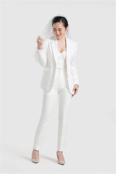 white cotton twill couple suit sir