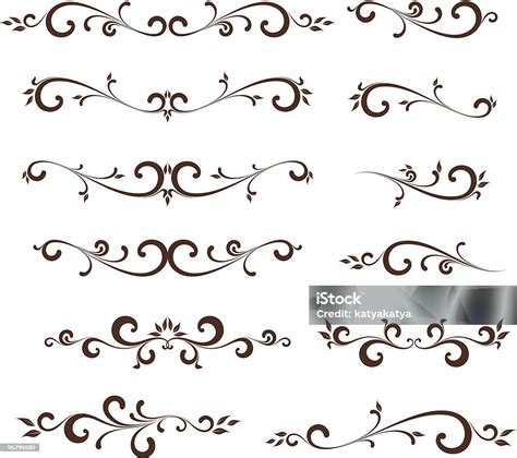 Scrollset Stock Illustration Download Image Now Black And White