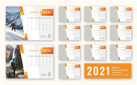 Premium Psd Desk Calendar 2021 Print Ready Template