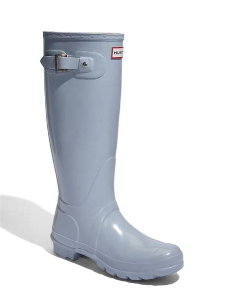 Powder Blue Hunter Rainboots With Images Rain Boots Blue Wellies