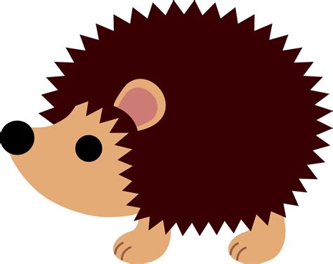 Little Brown Hedgehog Free Clip Art