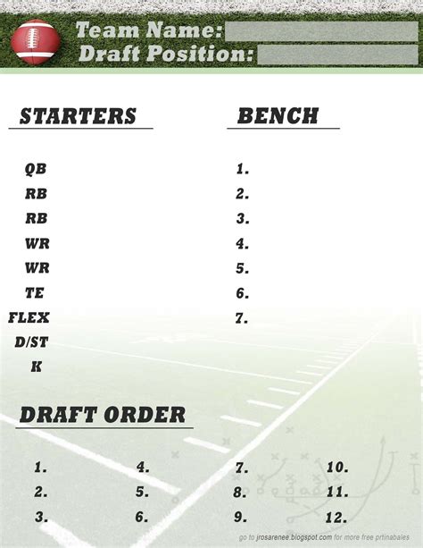Always fresh with today's adp. Fantasy Football Draft Sheets Printable Free - Orek - Free ...