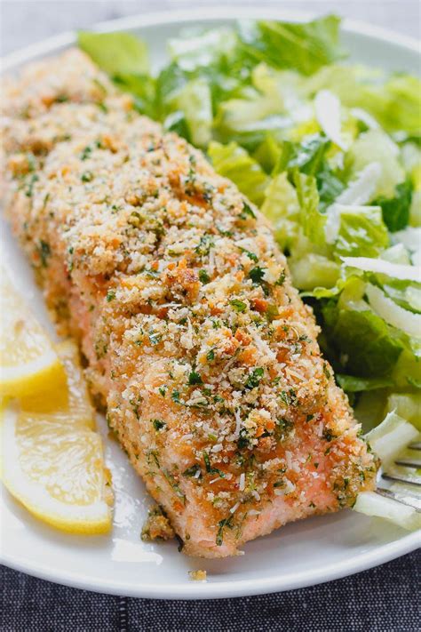 Baked Parmesan Crusted Salmon Recipe — Eatwell101