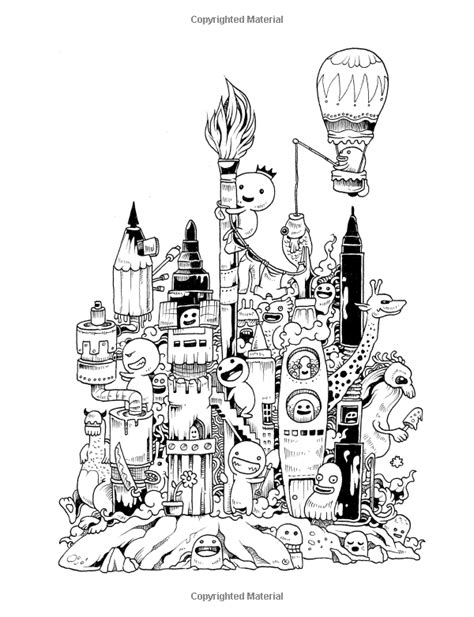 Download Amazon.com: Doodle Invasion: Zifflin's Coloring Book (Volume 1) (9781492977056)… | Doodle art ...