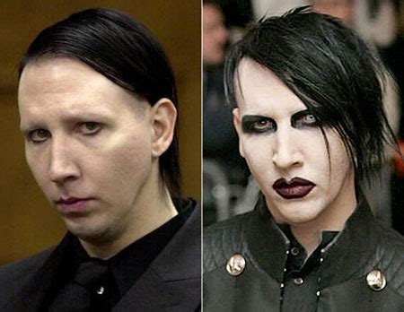 He made a name in the industry not just for his songs, but for his ridiculous others are a fan of the look and would even follow his style. Unlimited Information: marilyn manson without makeup