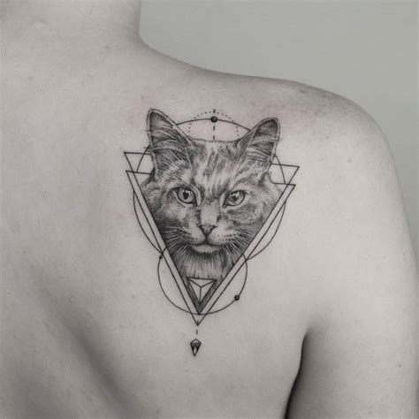 Cat Geometric Tattoo Images The Style Inspiration