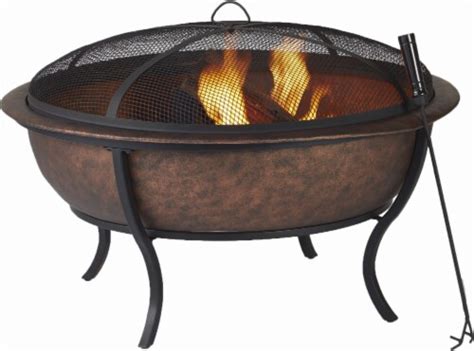 Steel fire pit folding garden patio camping heater burner bbq by home discount. Kroger - HD Designs Outdoors® Round Steel Fire Pit ...