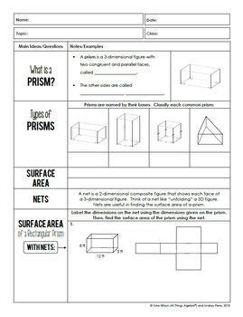 Complete answer key for worksheet 2 (algebra i honors). Measurement: Area and Volume (Math 7 Curriculum - Unit 7) by All Things Algebra