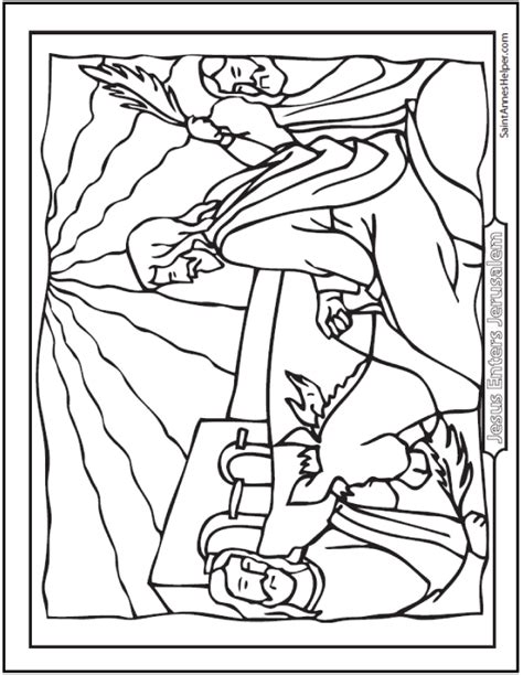 By best coloring pagesfebruary 1st 2018. Palm Sunday Coloring Pages: Jesus On The Sunday Before Easter