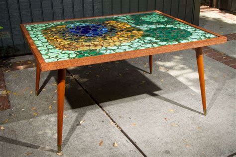 An assortment of tile top tables is available at 1stdibs. Mosaic Tile Top Coffee Table at 1stdibs