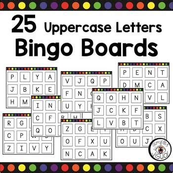Print these bingo cards or edit them to suit your needs by adding pictures these bingo cards include words like you can create cards like these using bingocardcreator. Alphabet Bingo with Uppercase and Lowercase Letters by ...