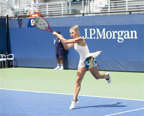 What a volley marta kostyuk takes the second set in a tiebreak. Marta Kostyuk - 2018 US Open Tennis championship in New ...