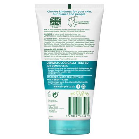 Daily Skin Detox Purifying Face Wash Simple Skincare