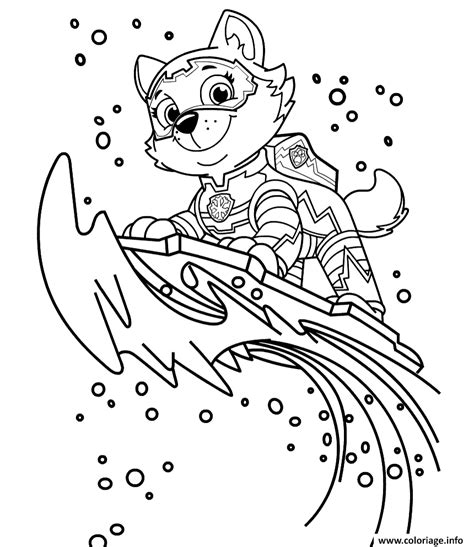 Coloriage Mighty Pups Pat Patrouille Everest