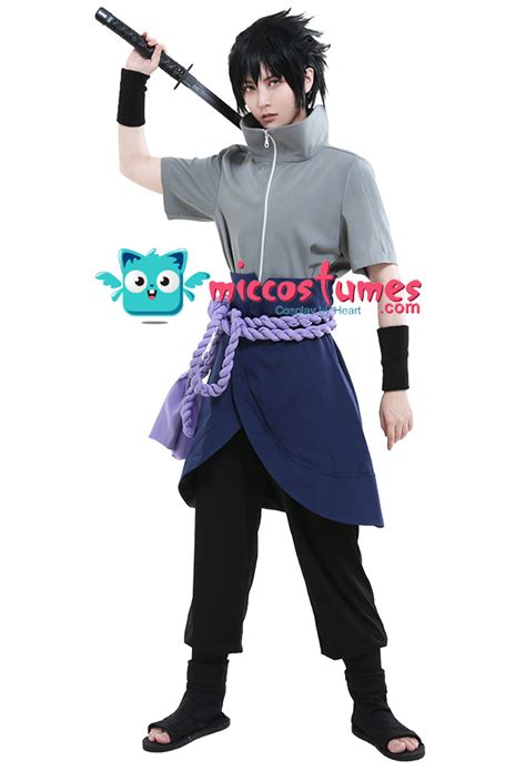 Naruto Sasuke Uchiha Grey Cosplay Costume Cosplay Shop