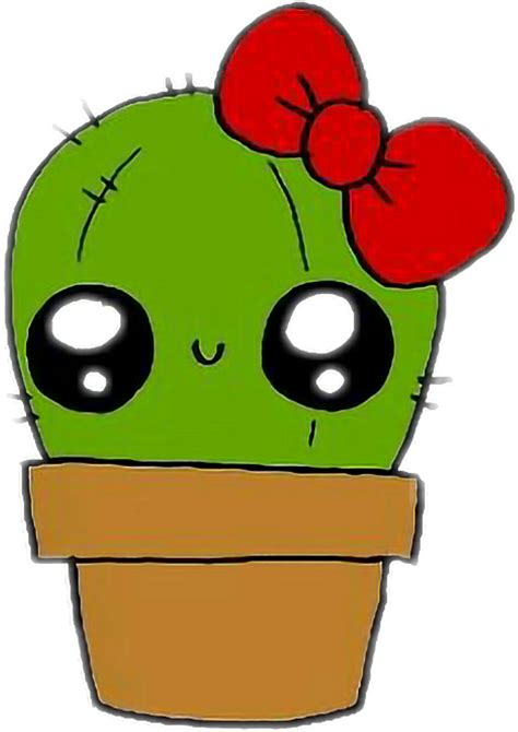 Kaktus Sticker Kawaii Cute Easy Drawings Clipart Full Size Clipart