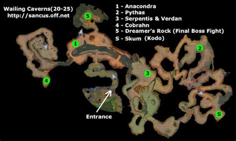 Wow Classic Wailing Caverns Map Map