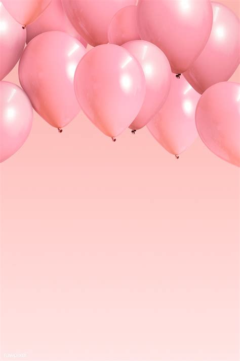 Download Premium Illustration Of Festive Pastel Pink Balloon Banner