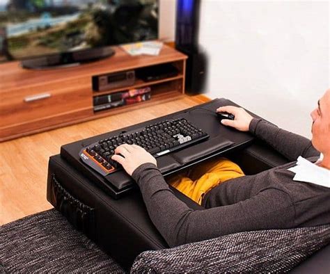 A chair and a tray. The Perfect Couch PC Gaming Setup (for Keyboard and Mouse ...
