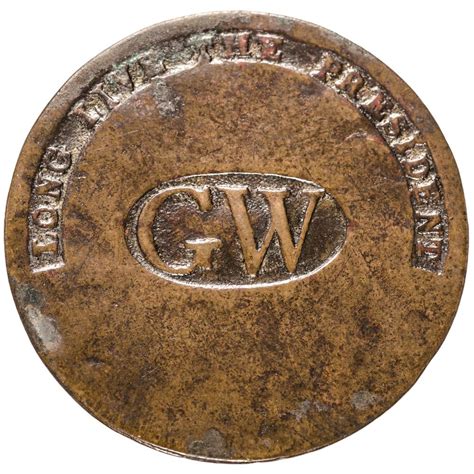 Sold At Auction 1789 George Washington Inaugural Button Long Live The