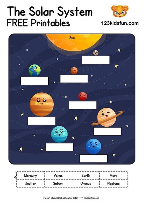 Solar System Worksheets For Kids 123 Kids Fun Apps In 2021 Solar