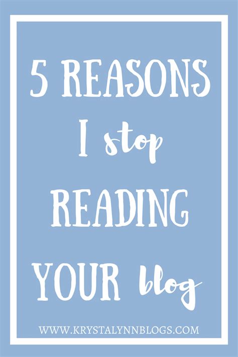 Why I Stop Reading Your Blog