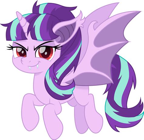 Starlight Glimmer Bat Pony By Cloudyglow On Deviantart My Little Pony