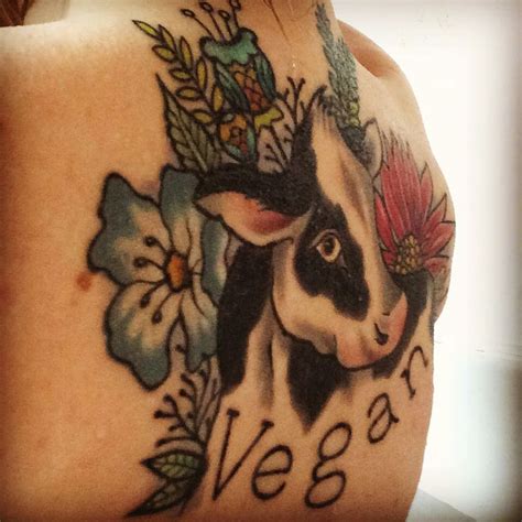 17 Best Images About Cow Tattoos On Pinterest A Cow Vegan Tattoo And