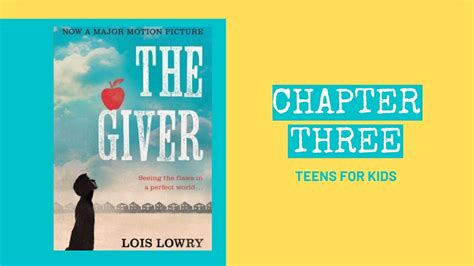 25the author of the book lois lowry clearly portrays in the book, the giver that jonas's community is different from ours. The Giver - Chapter 3 - YouTube