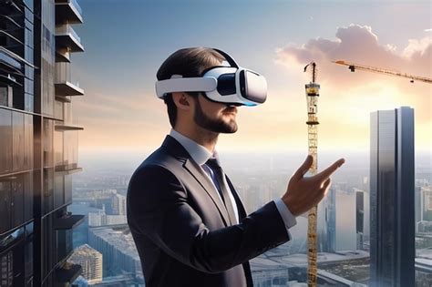 Premium Photo Futuristic Digitalization Of Buildings Construction