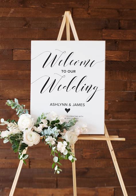 Welcome Wedding Entrance Sign Customizable Wedding Sign For Etsy