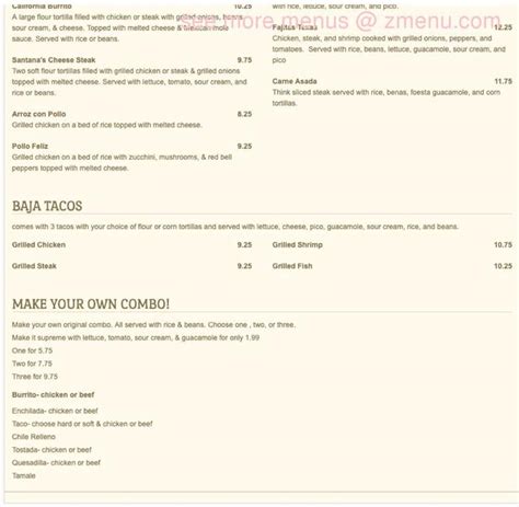 Return to main bid postings page. Online Menu of Santanas Restaurant, Danville, Virginia ...