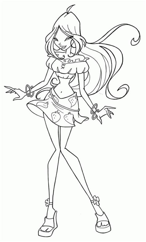 To Print Winx Flora Coloring Pages For Free Winx Flora Pictures