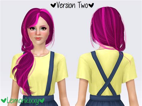 Newsea S Barbra Hairstyle Retextured By Lemonkixxy S Lair Sims 3 Hairs