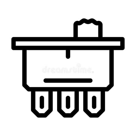 Single Pole Double Throw Electrical Switch Line Icon Vector