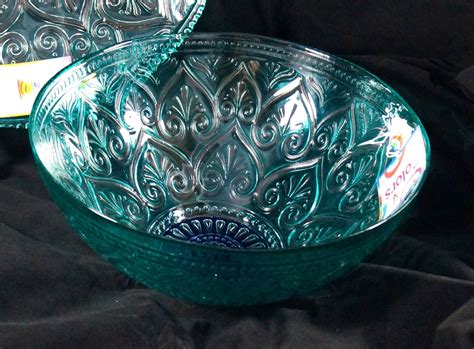 Decorative Hand Blown Glass Bowl Teal And By Suigenerisimports