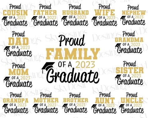 Proud Mom Graduation Bundles Digital Download Father Dads Svg