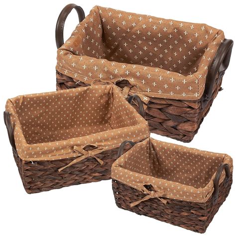 Buy Fabric Storage Container - 3-Piece Utility Storage Baskets with 