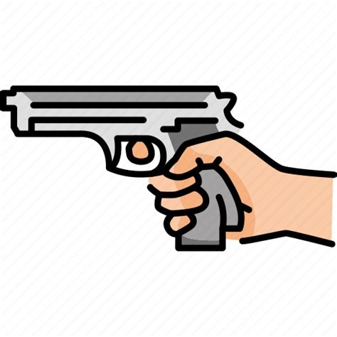 Hand Holding Gun Icon Download On Iconfinder