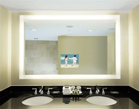 My hotel bathroom mirror has a tv in it. Bathroom Mirror TV | Dream Spaces | Pinterest